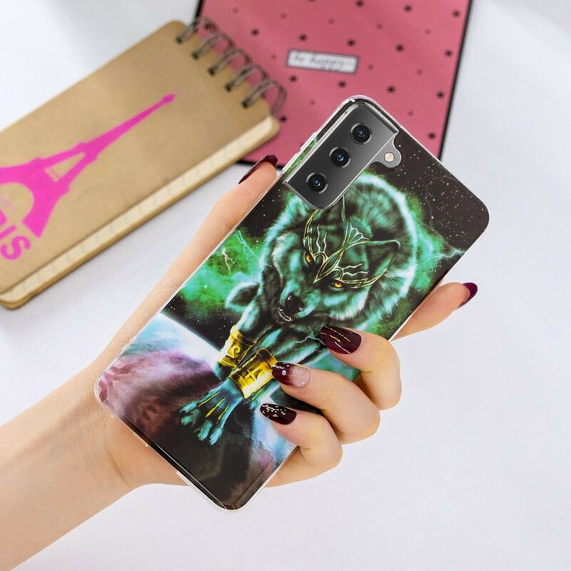 Tok Samsung Galaxy S21 5G Fluoreszkáló Wolf Sorozat