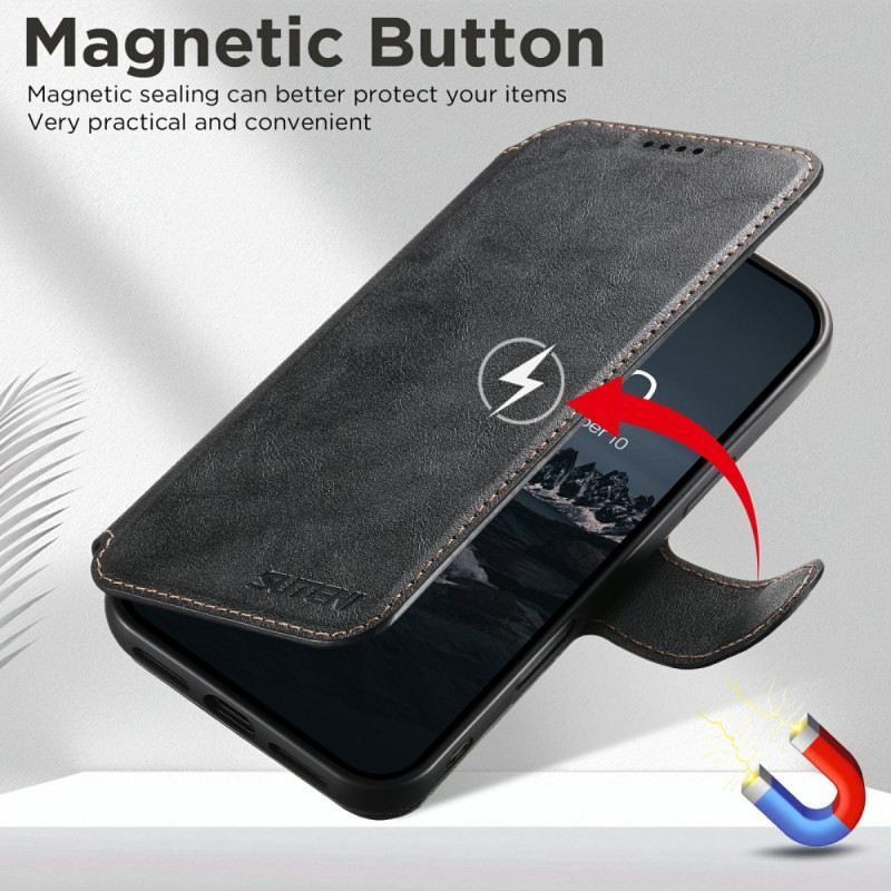 Bőrtok iPhone 17 Pro Mágneses Retró Levehető Tokkal