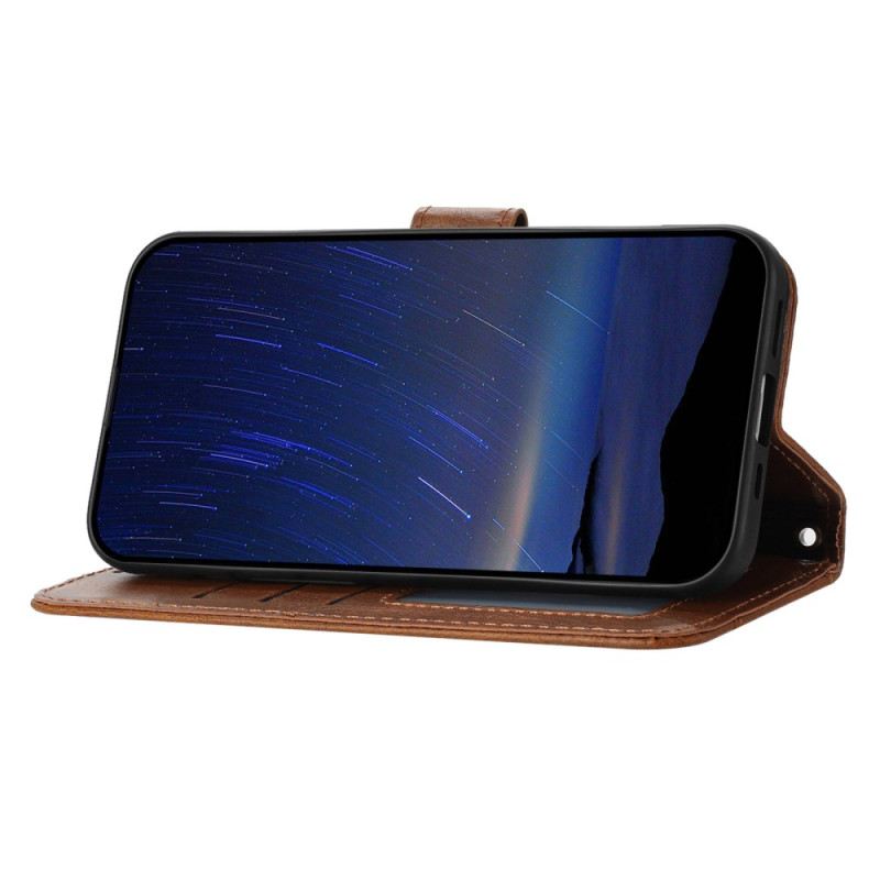 Bőrtok iPhone 17 Pro Retró Pántdizájn