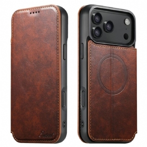 Fliptok iPhone 17 Pro Magsafe Kompatibilis Bőrhatású