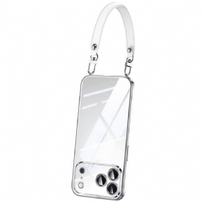 Mobiltelefon Tokok iPhone 17 Pro Átlátszó Csuklópánttal