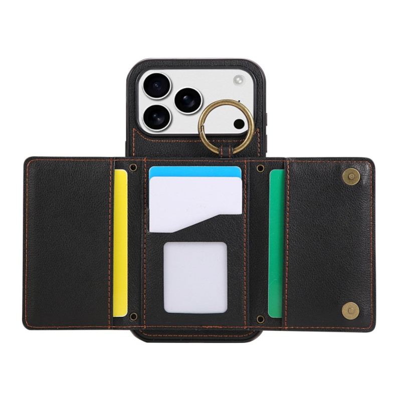 Mobiltelefon Tokok iPhone 17 Pro Pénztárca Vállpánttal