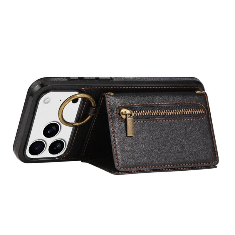 Mobiltelefon Tokok iPhone 17 Pro Pénztárca Vállpánttal