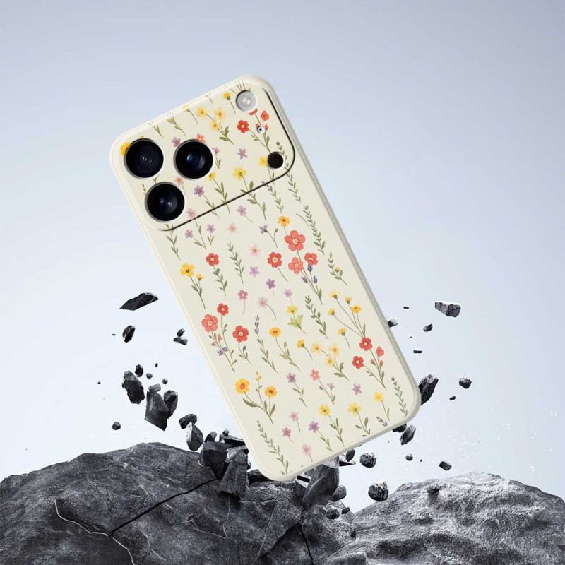 Telefontok iPhone 17 Pro Folyékony Szilikon Virágok