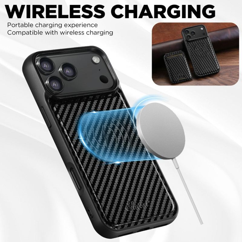 Telefontok iPhone 17 Pro Levehető Szénszálas Magsafe Kártyatartó