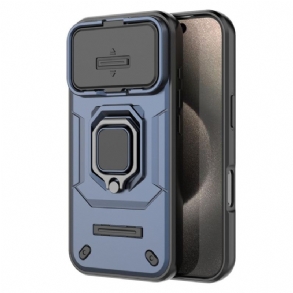 Tok iPhone 17 Pro Gyűrűs Tok Lencsevédővel