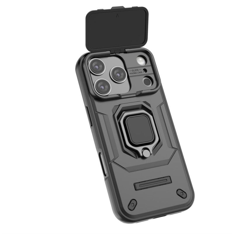 Tok iPhone 17 Pro Gyűrűs Tok Lencsevédővel