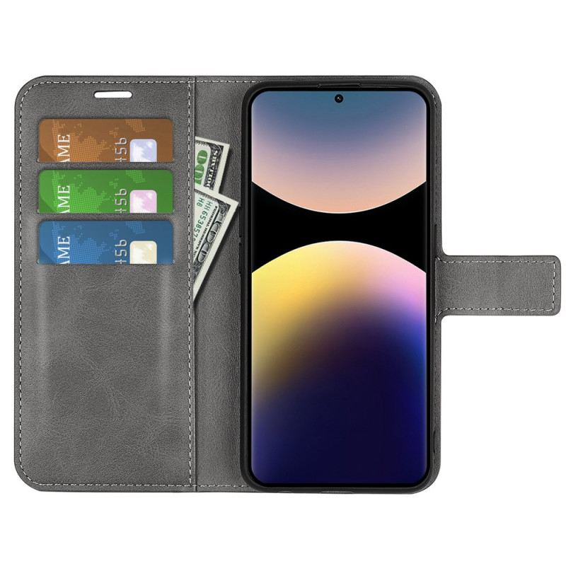 Bőrtok Xiaomi Redmi Note 14 Pro 4g Bőr Stílusú