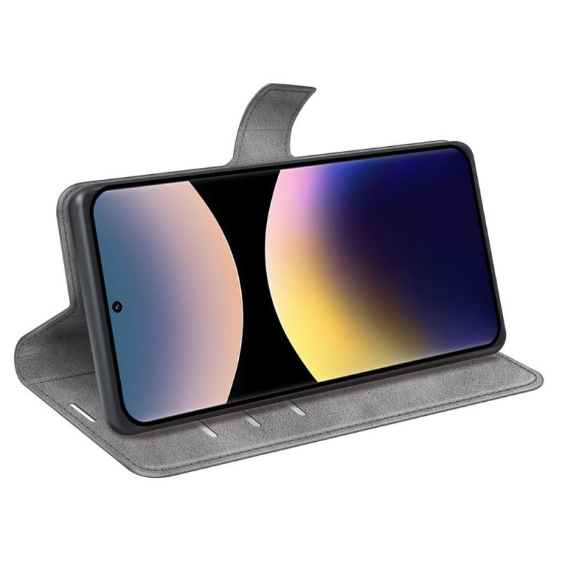 Bőrtok Xiaomi Redmi Note 14 Pro 4g Bőr Stílusú