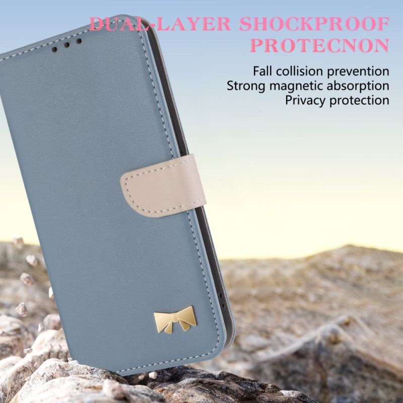 Bőrtok Xiaomi Redmi Note 14 Pro 4g Csokornyakkendő Pánttal