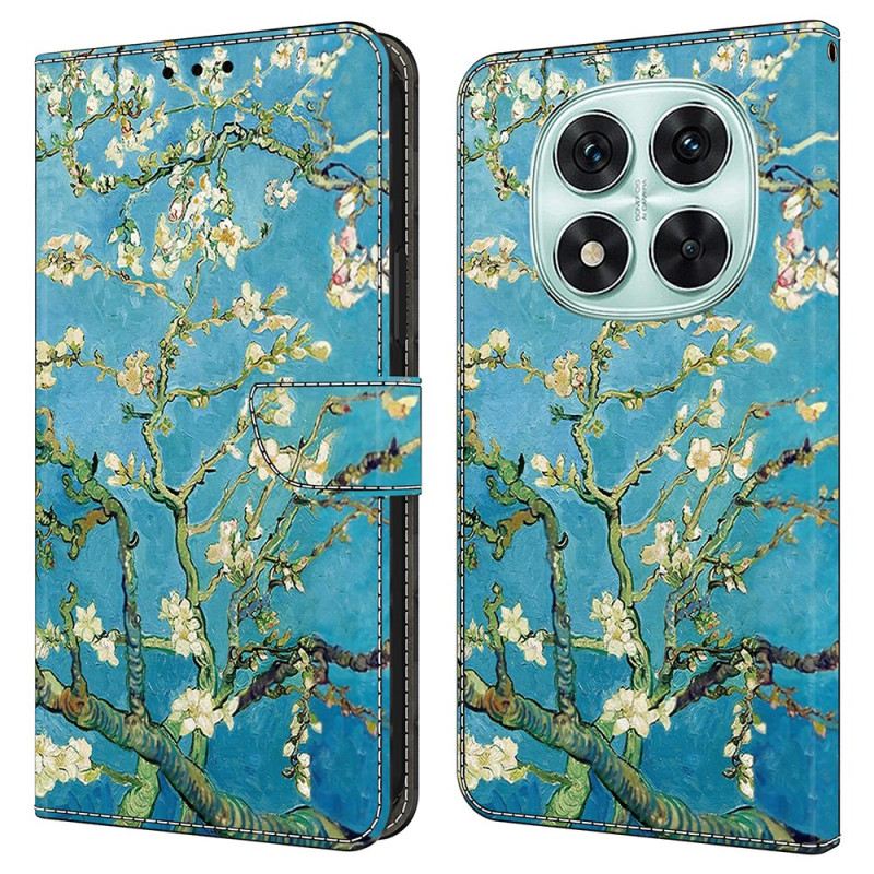 Bőrtok Xiaomi Redmi Note 14 Pro 4g Fehér Ágak