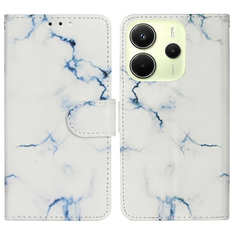 Bőrtok Xiaomi Redmi Note 14 Pro 4g Fehér Márványminta
