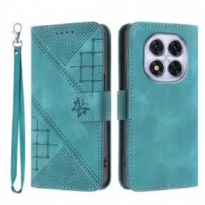 Bőrtok Xiaomi Redmi Note 14 Pro 4g Geometrikus Minta Pánttal