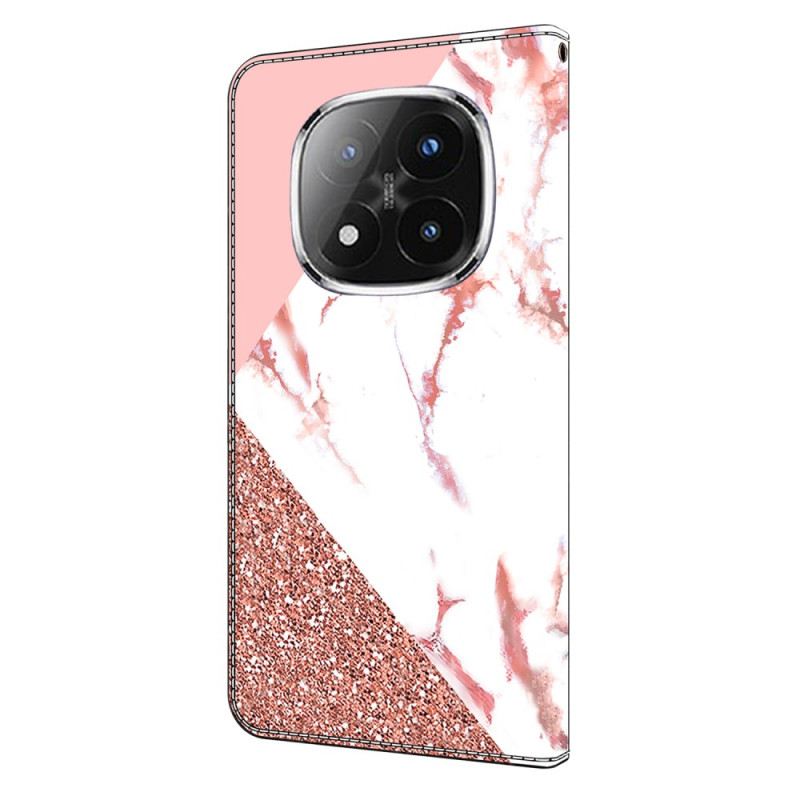 Bőrtok Xiaomi Redmi Note 14 Pro 4g Háromszög Alakú Márvány