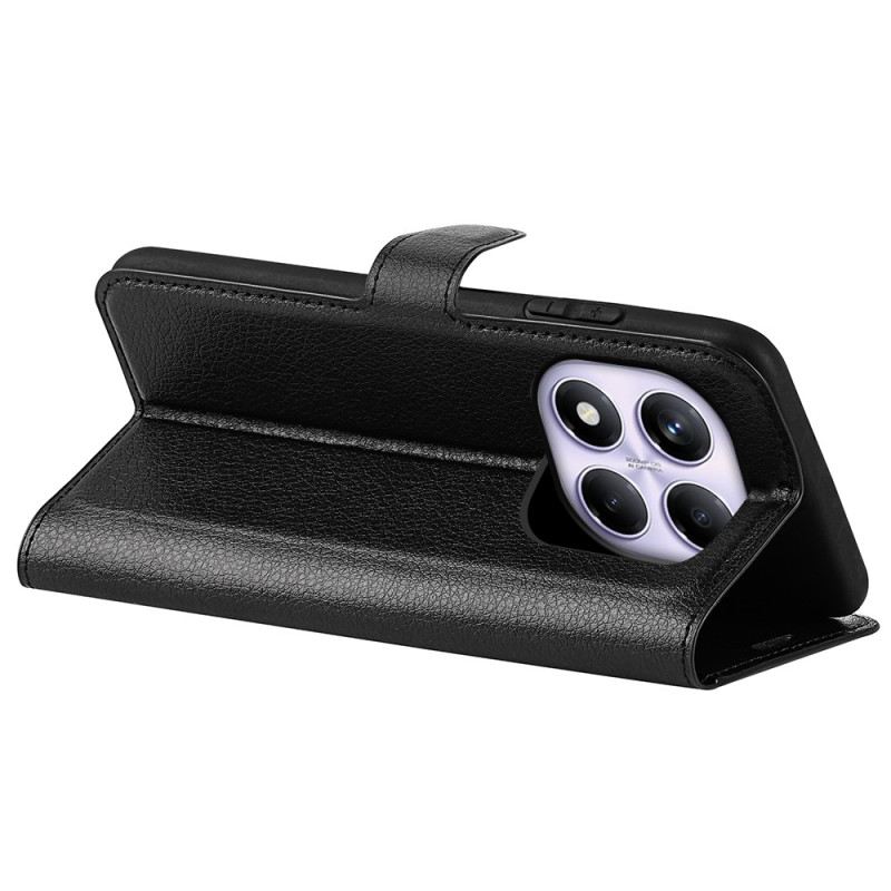 Bőrtok Xiaomi Redmi Note 14 Pro 4g Klasszikus Licsi Műbőr