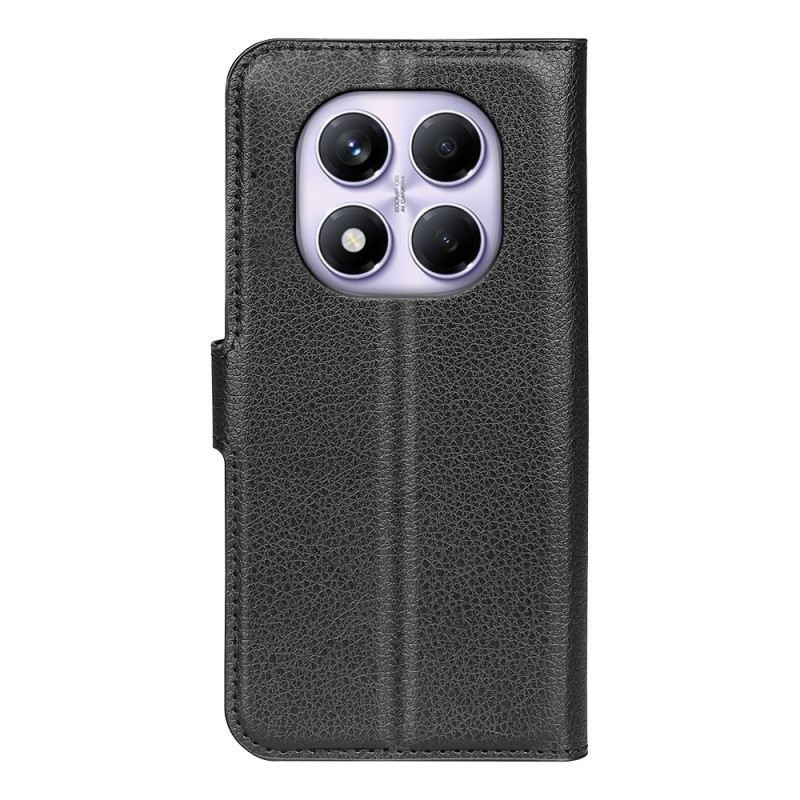 Bőrtok Xiaomi Redmi Note 14 Pro 4g Klasszikus Licsi Műbőr