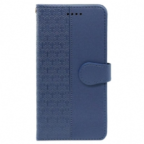 Bőrtok Xiaomi Redmi Note 14 Pro 4g Kockák Szegéllyel És Pánttal