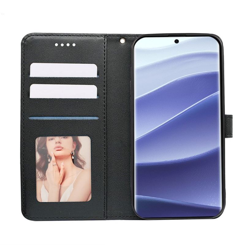 Bőrtok Xiaomi Redmi Note 14 Pro 4g Kockák Szegéllyel És Pánttal