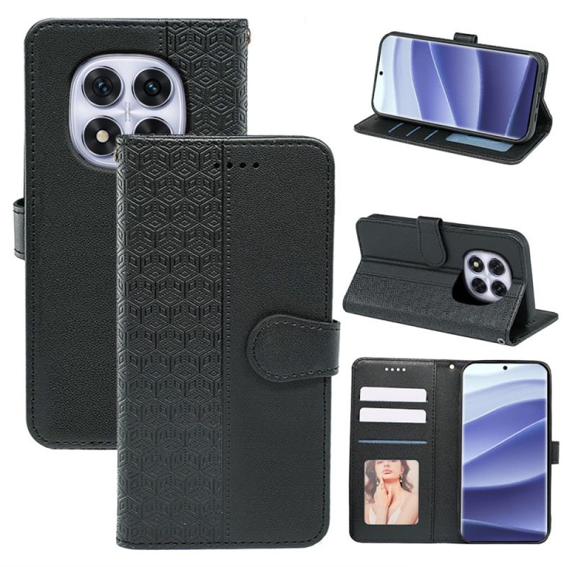 Bőrtok Xiaomi Redmi Note 14 Pro 4g Kockák Szegéllyel És Pánttal