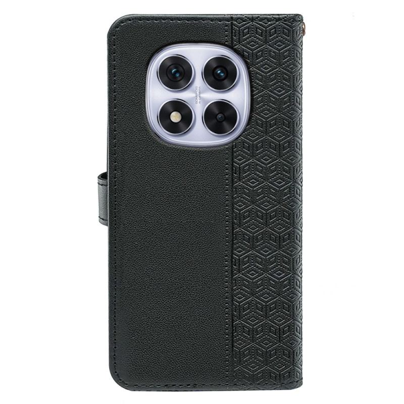 Bőrtok Xiaomi Redmi Note 14 Pro 4g Kockák Szegéllyel És Pánttal