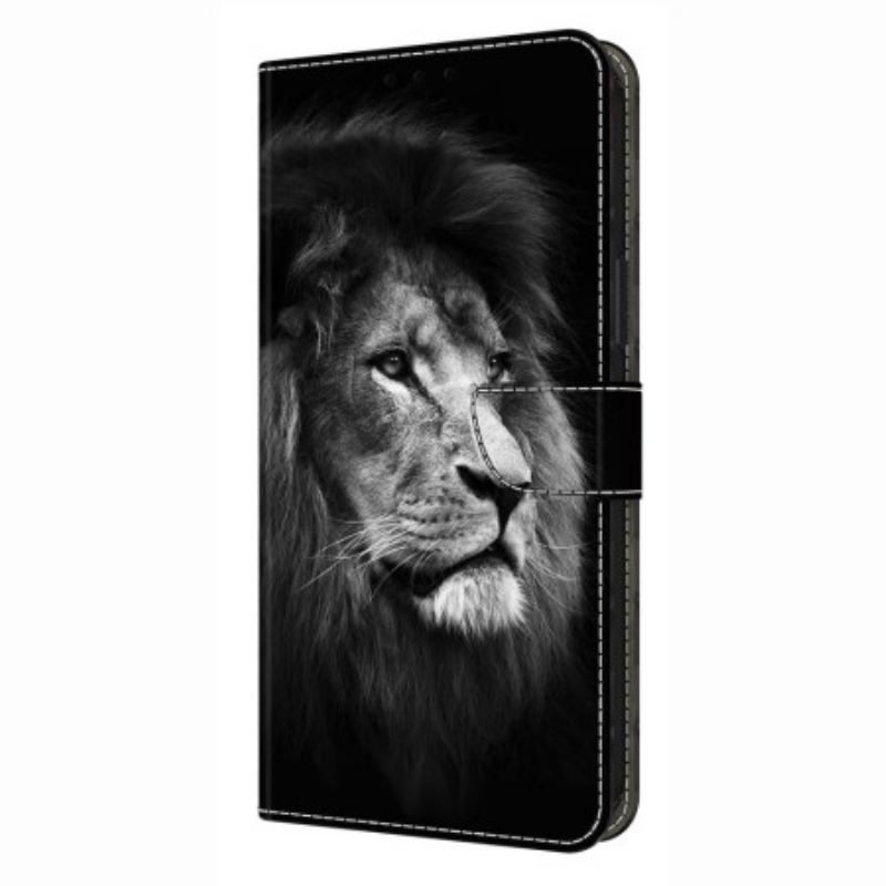 Bőrtok Xiaomi Redmi Note 14 Pro 4g Oroszlánminta