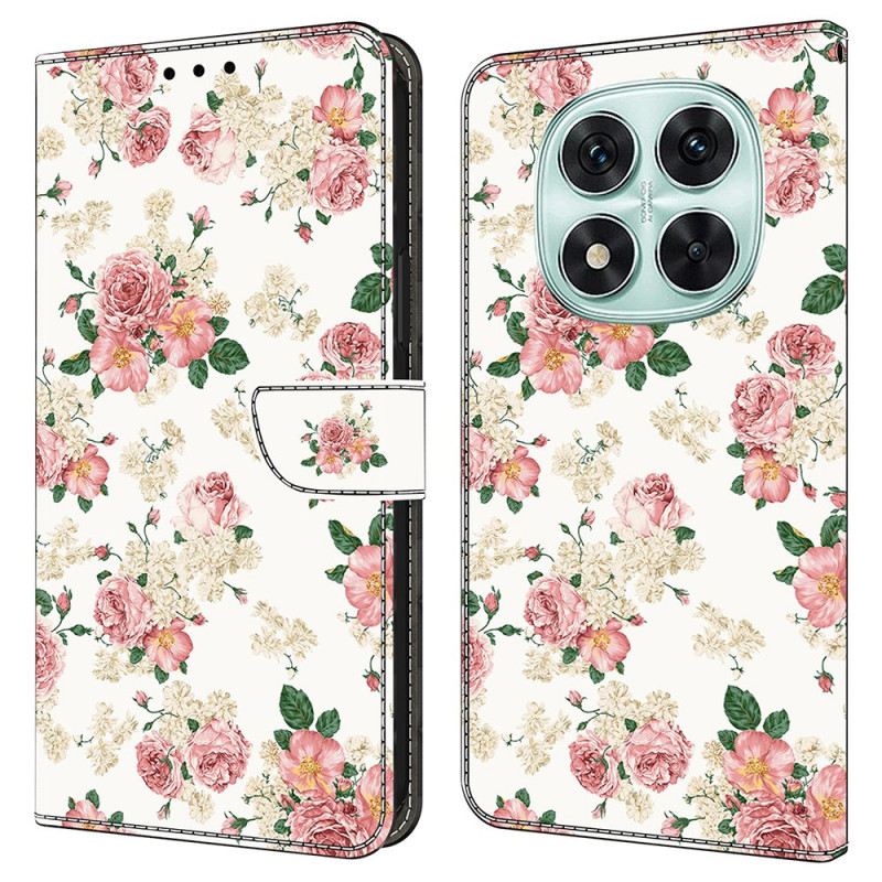 Bőrtok Xiaomi Redmi Note 14 Pro 4g Pünkösdi Rózsák