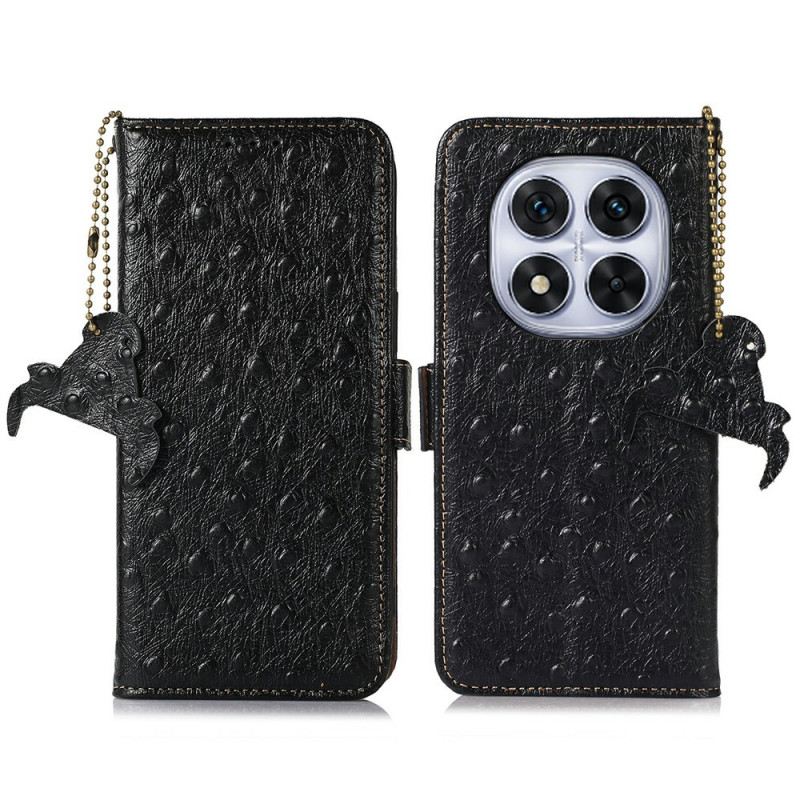 Bőrtok Xiaomi Redmi Note 14 Pro 4g Rfid-blokkoló Struccmintás Textúrájú Bőr