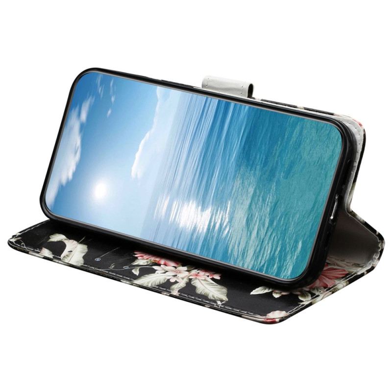 Bőrtok Xiaomi Redmi Note 14 Pro 4g Rododendronok