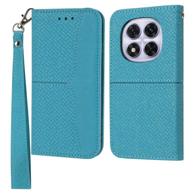 Bőrtok Xiaomi Redmi Note 14 Pro 4g Szőtt Textúra Pánttal