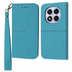 Bőrtok Xiaomi Redmi Note 14 Pro 4g Szőtt Textúra Pánttal