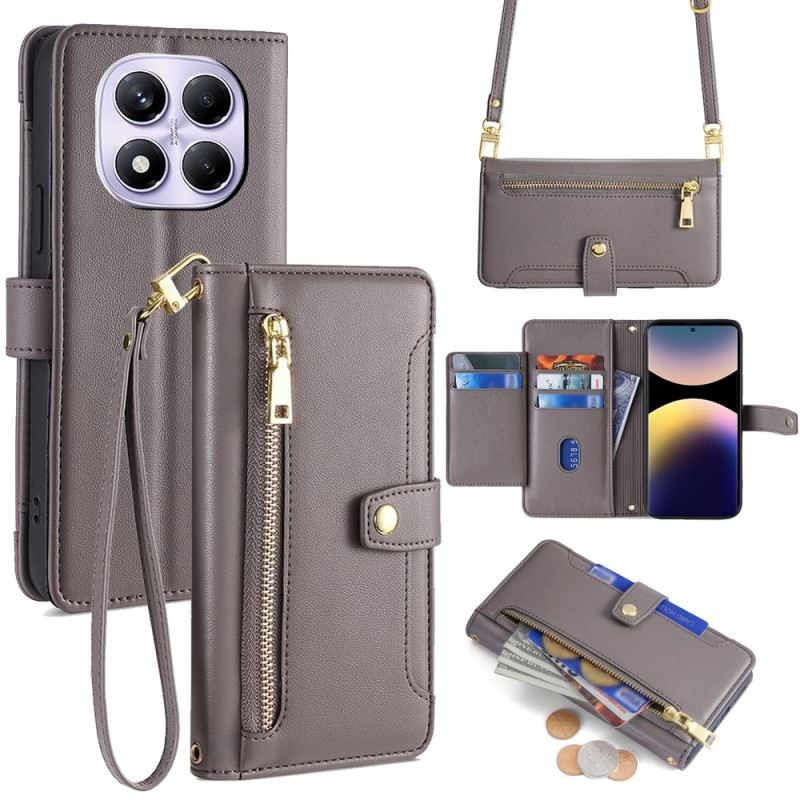 Bőrtok Xiaomi Redmi Note 14 Pro 4g Váll- És Keresztpántos Pénztárca