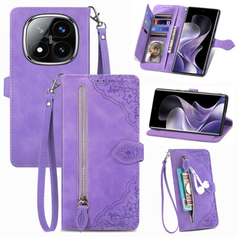 Bőrtok Xiaomi Redmi Note 14 Pro 4g Velúr Csipkehatású