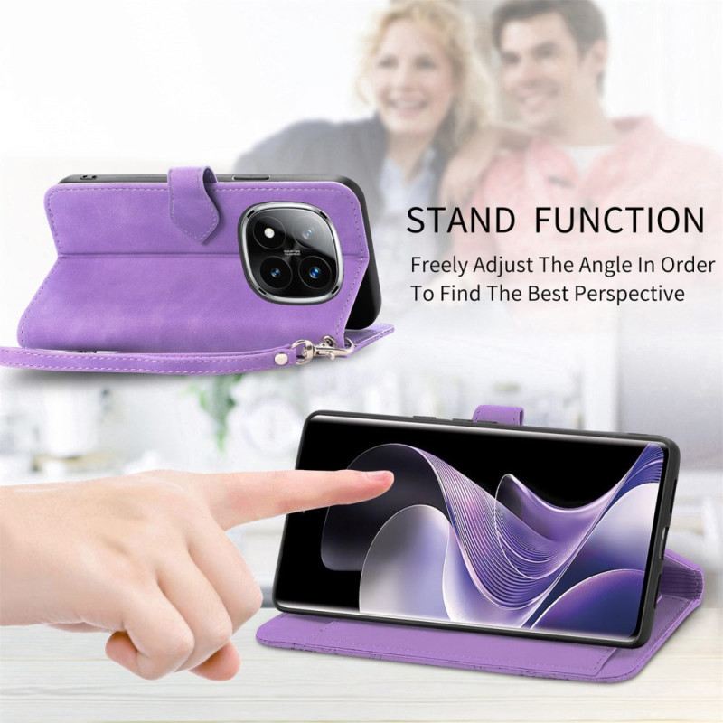 Bőrtok Xiaomi Redmi Note 14 Pro 4g Velúr Csipkehatású