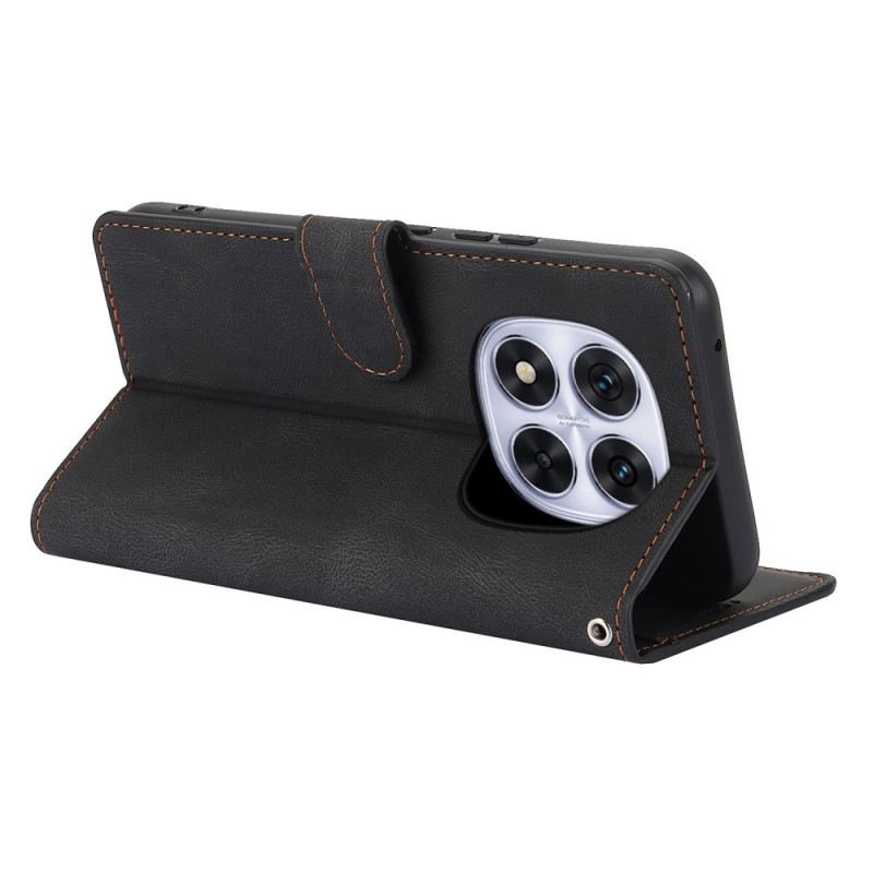 Bőrtok Xiaomi Redmi Note 14 Pro 4g Velúr Hatású Pánttal