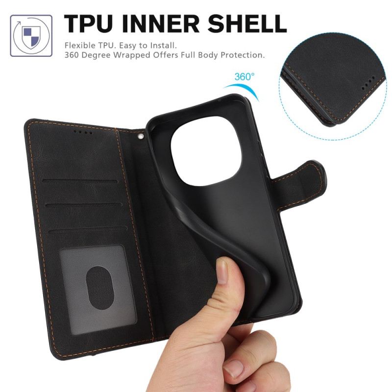 Bőrtok Xiaomi Redmi Note 14 Pro 4g Velúr Hatású Pánttal