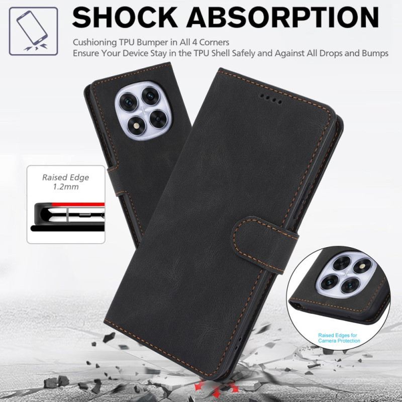 Bőrtok Xiaomi Redmi Note 14 Pro 4g Velúr Hatású Pánttal