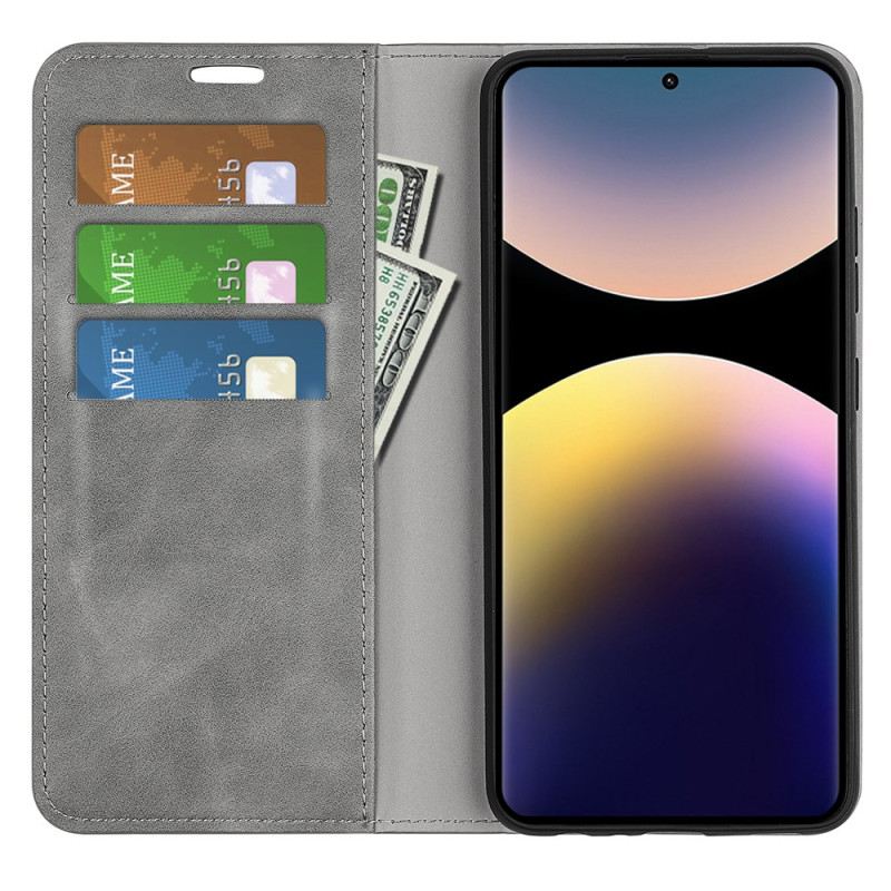 Fliptok Xiaomi Redmi Note 14 Pro 4g Bőr Stílusú