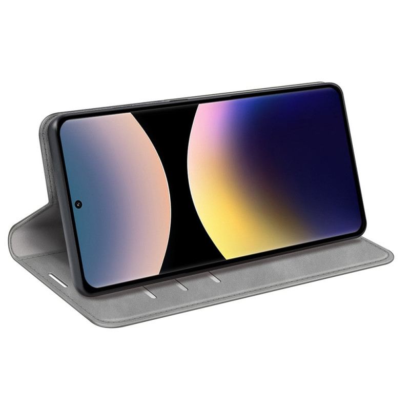 Fliptok Xiaomi Redmi Note 14 Pro 4g Bőr Stílusú