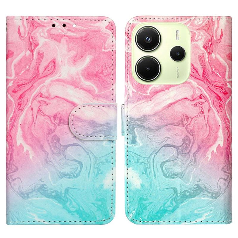Fliptok Xiaomi Redmi Note 14 Pro 4g Rózsaszín És Zöld Márvány