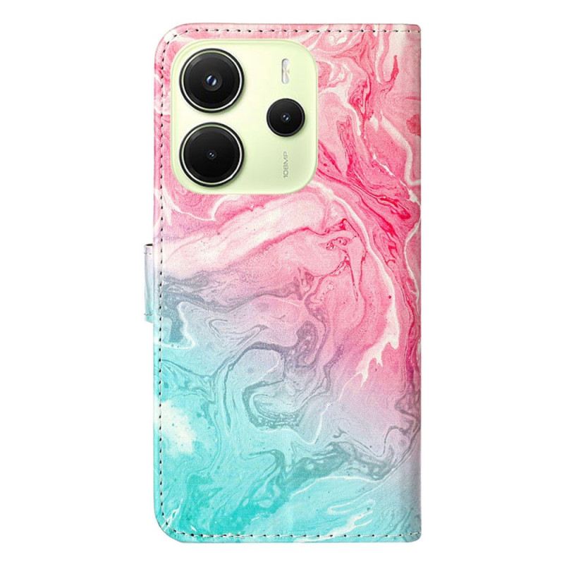 Fliptok Xiaomi Redmi Note 14 Pro 4g Rózsaszín És Zöld Márvány