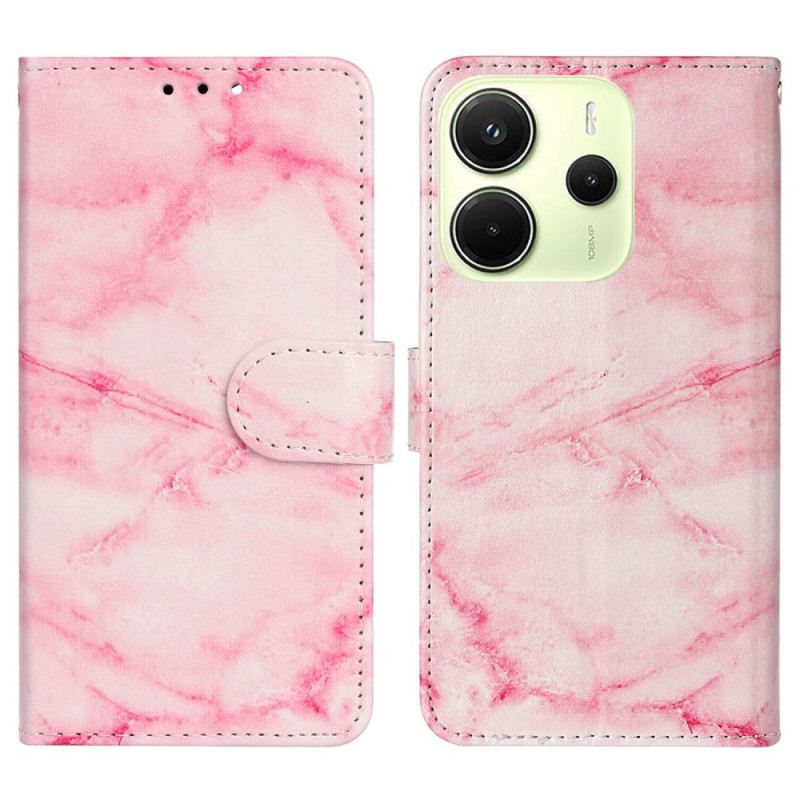Fliptok Xiaomi Redmi Note 14 Pro 4g Rózsaszín Márványminta