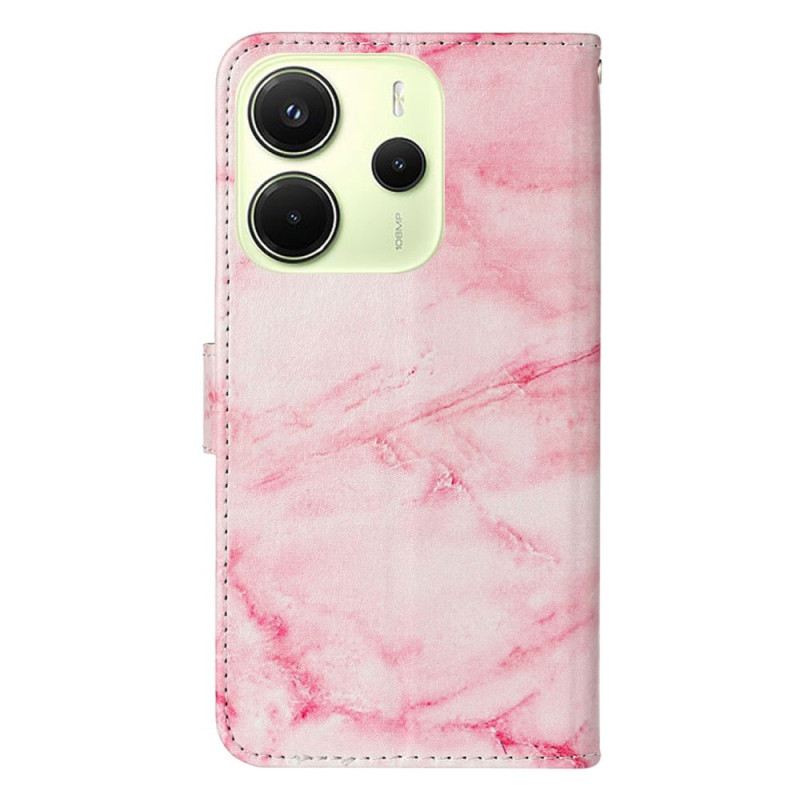 Fliptok Xiaomi Redmi Note 14 Pro 4g Rózsaszín Márványminta