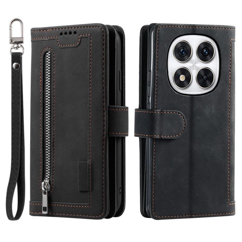 Kinyitható Bőrtok Xiaomi Redmi Note 14 Pro 4g 9 Kártyatartó Pánttal