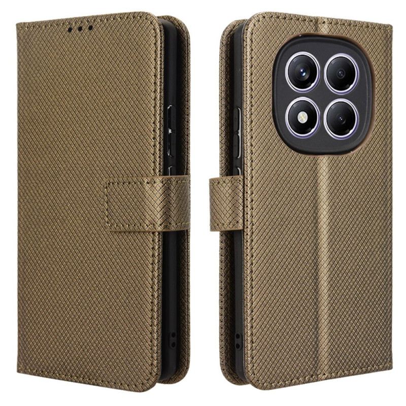 Kinyitható Bőrtok Xiaomi Redmi Note 14 Pro 4g Gyémánt Textúra