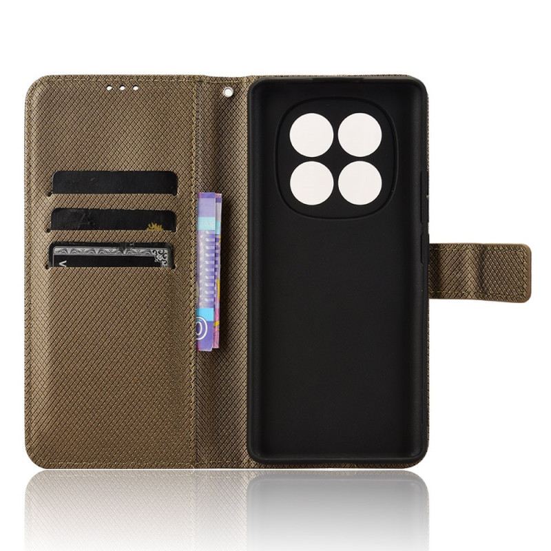 Kinyitható Bőrtok Xiaomi Redmi Note 14 Pro 4g Gyémánt Textúra