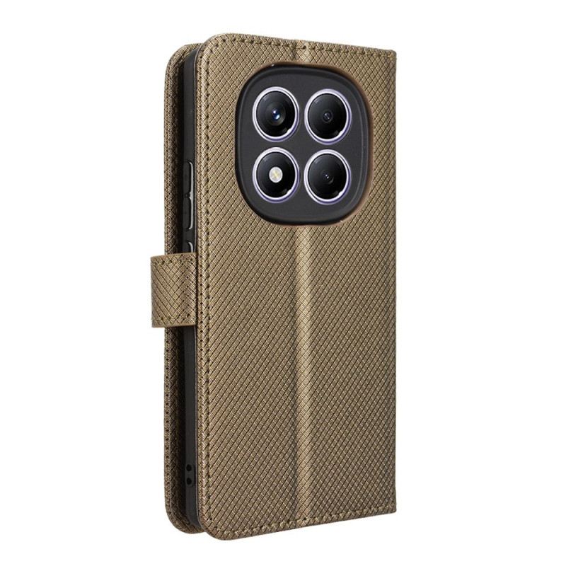 Kinyitható Bőrtok Xiaomi Redmi Note 14 Pro 4g Gyémánt Textúra