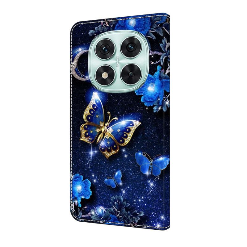 Kinyitható Tokok Xiaomi Redmi Note 14 Pro 4g Fényes Pillangók