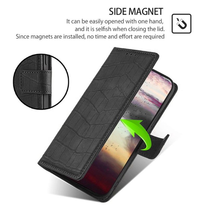 Kinyitható Tokok Xiaomi Redmi Note 14 Pro 4g Krokodil Stílusú