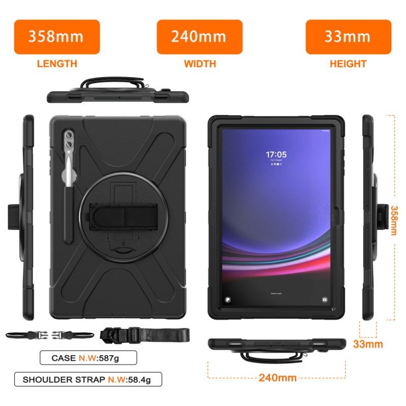 Tok Samsung Galaxy Tab S10 Ultra Hármas Védőpánt És Állvány