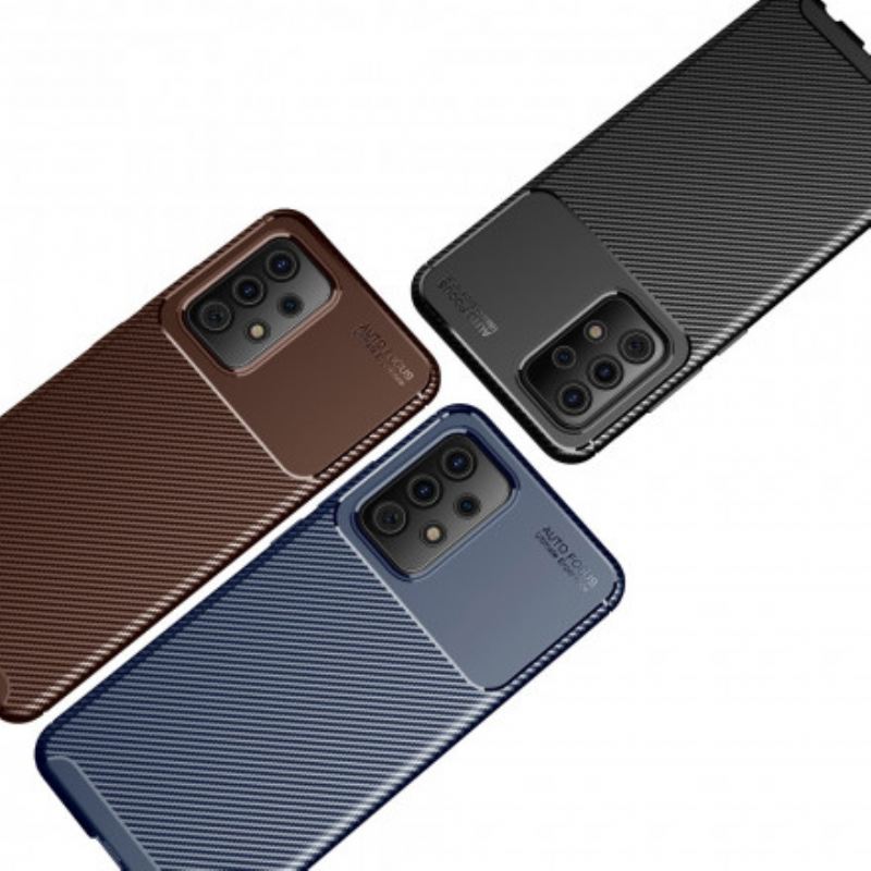 Tok Samsung Galaxy A52 4G / A52 5G / A52s 5G Rugalmas Szénszálas Textúra